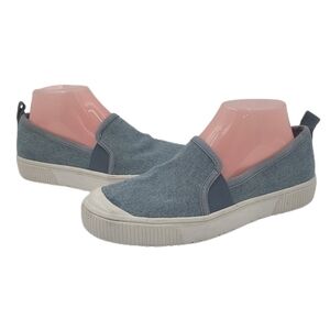 Zodiac Gray Ciara Slip-On Casual Leather & Canvas Round Toe Sneaker Size 8